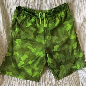Green Tech Camo Basketball Shorts